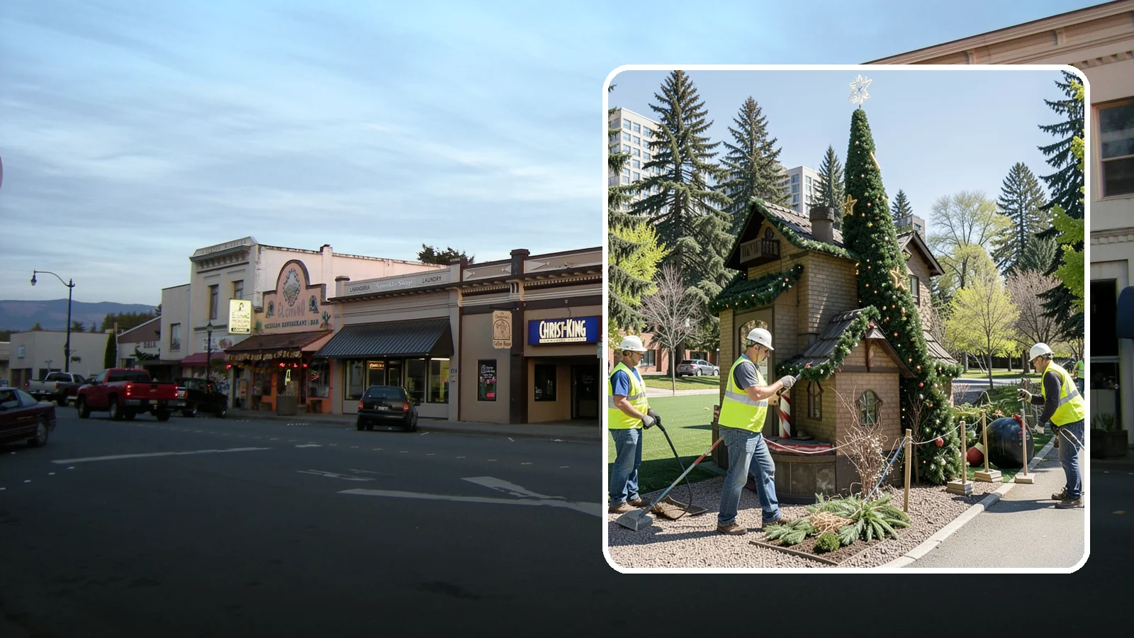 Seasonal Decorations in Burlington, Skagit County, WA - Installation and removal of seasonal decorations that bring civic spaces to life throughout the year.