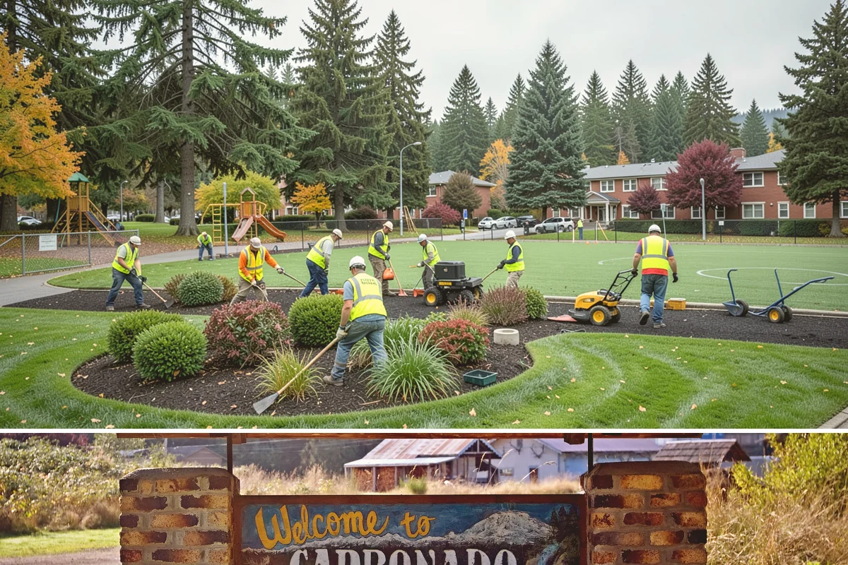 Seasonal Decorations in Carbonado, Pierce County, WA - Seasonal decoration work concentrates in late fall for winter holidays and shifts to spring and summer civic displays through the...
