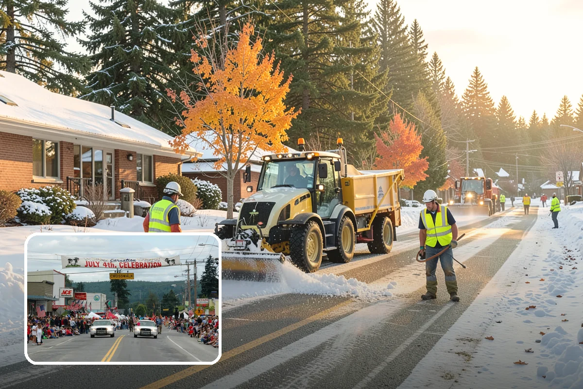 Seasonal Decorations in Carnation, King County, WA - Creates festive civic spaces that mark community traditions