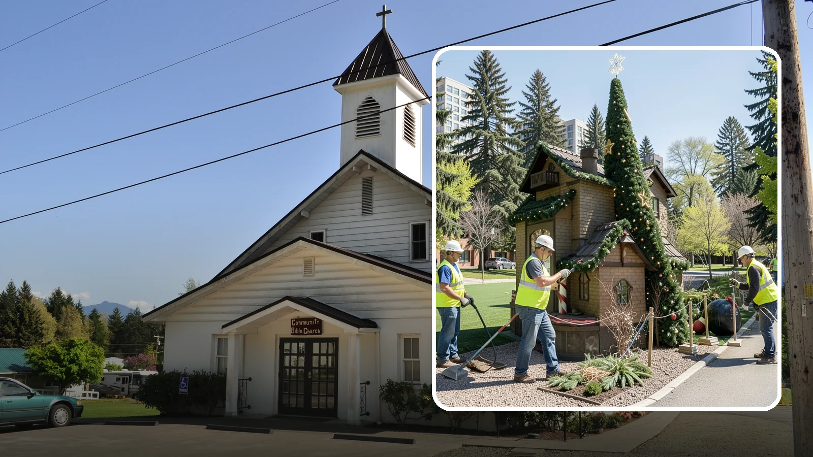 Seasonal Decorations in Concrete, Skagit County, WA - Installation and removal of seasonal decorations that bring civic spaces to life throughout the year.