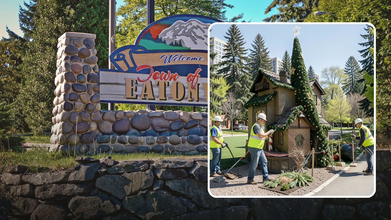 Seasonal Decorations in Eatonville, Pierce County, WA - Installation and removal of seasonal decorations that bring civic spaces to life throughout the year.