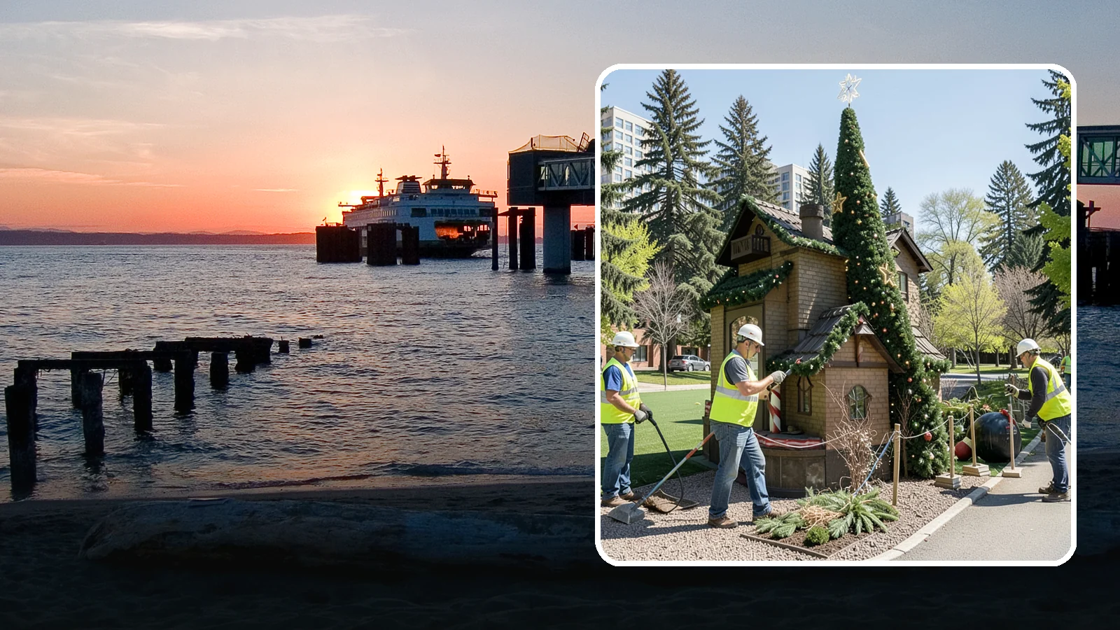 Seasonal Decorations in Edmonds, Snohomish County, WA - Installation and removal of seasonal decorations that bring civic spaces to life throughout the year.
