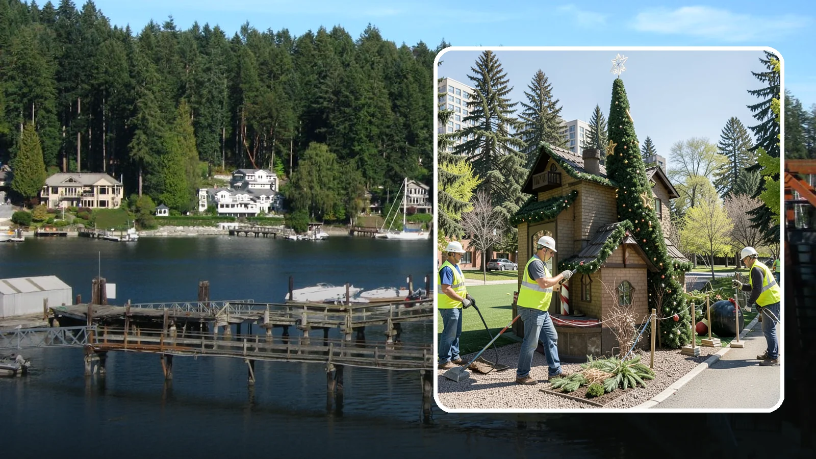 Seasonal Decorations in Gig Harbor, Pierce County, WA - Installation and removal of seasonal decorations that bring civic spaces to life throughout the year.