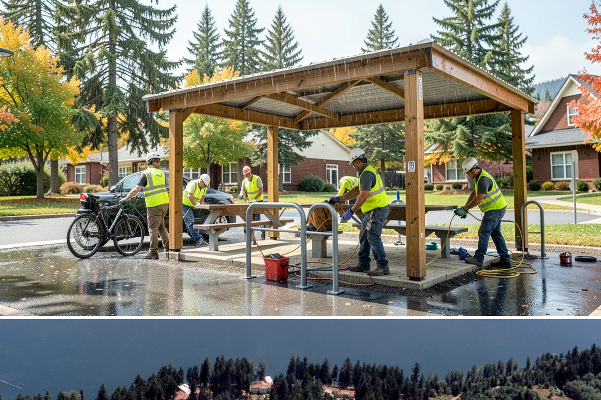 Seasonal Decorations in Lakewood, Pierce County, WA - Seasonal decoration work concentrates in late fall for winter holidays and shifts to spring and summer civic displays through the...
