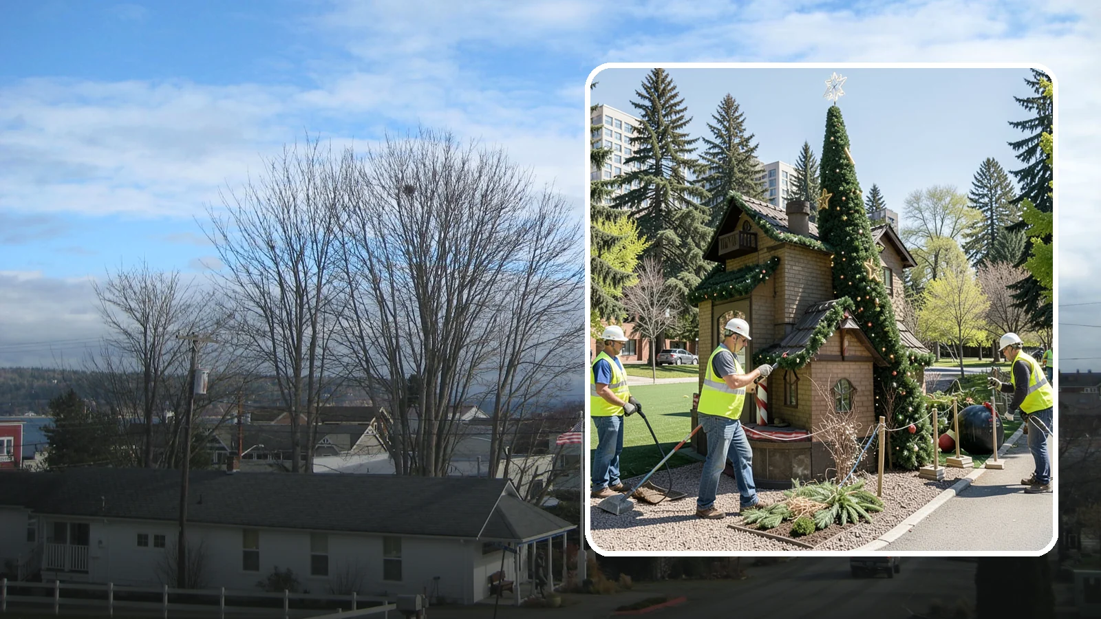 Seasonal Decorations in Langley, Island County, WA - Installation and removal of seasonal decorations that bring civic spaces to life throughout the year.