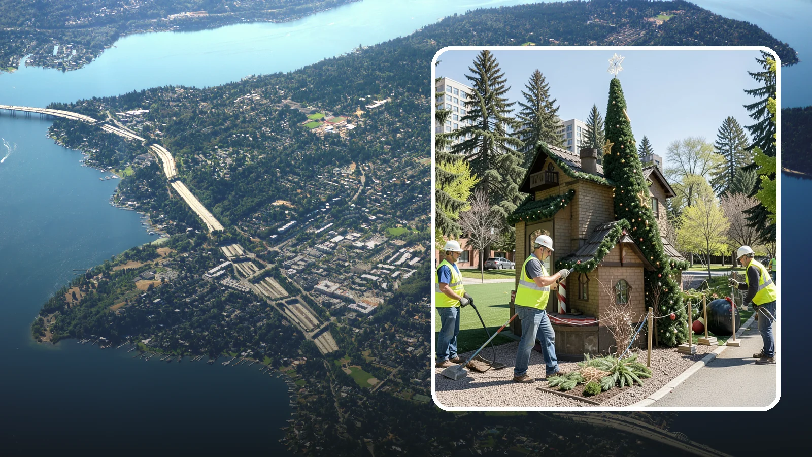 Seasonal Decorations in Mercer Island, King County, WA - Installation and removal of seasonal decorations that bring civic spaces to life throughout the year.