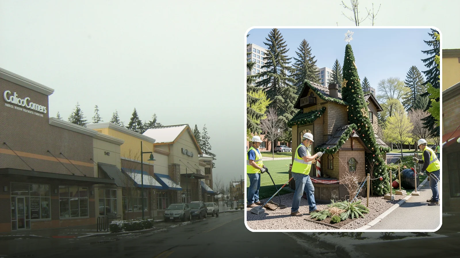 Seasonal Decorations in Mill Creek, Snohomish County, WA - Installation and removal of seasonal decorations that bring civic spaces to life throughout the year.
