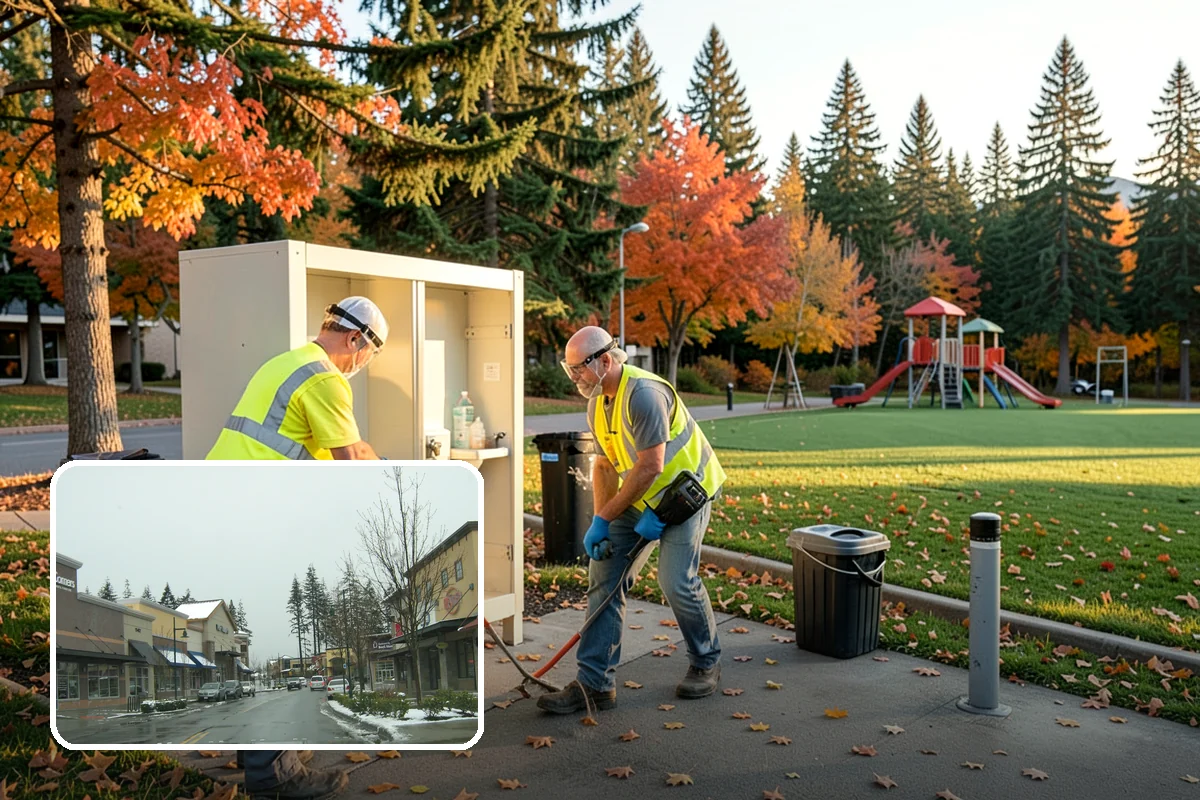 Seasonal Decorations in Mill Creek, Snohomish County, WA - Creates festive civic spaces that mark community traditions