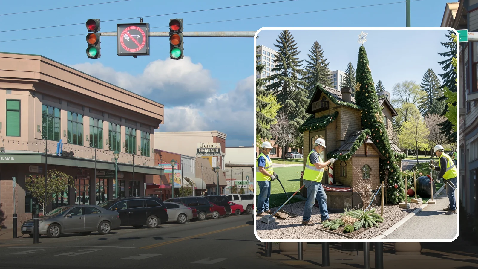 Seasonal Decorations in Monroe, Snohomish County, WA - Installation and removal of seasonal decorations that bring civic spaces to life throughout the year.