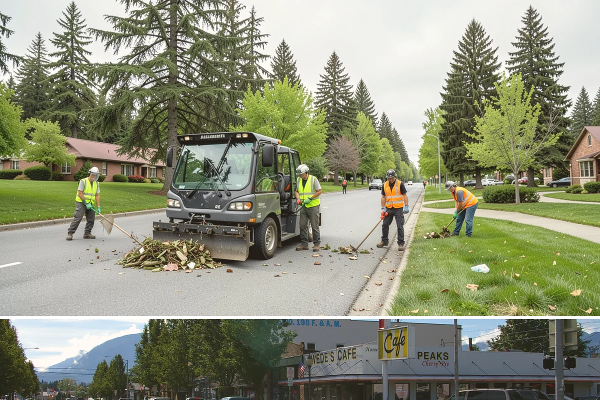 Seasonal Decorations in North Bend, King County, WA - Seasonal decoration work concentrates in late fall for winter holidays and shifts to spring and summer civic displays through the...