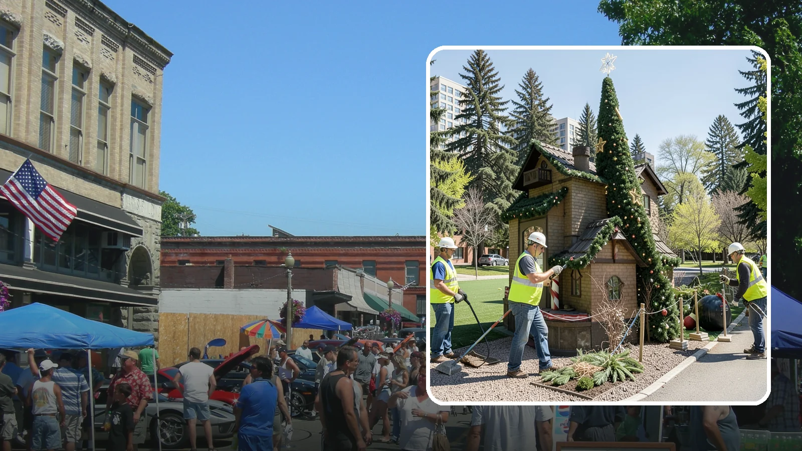 Seasonal Decorations in Snohomish, Snohomish County, WA - Installation and removal of seasonal decorations that bring civic spaces to life throughout the year.