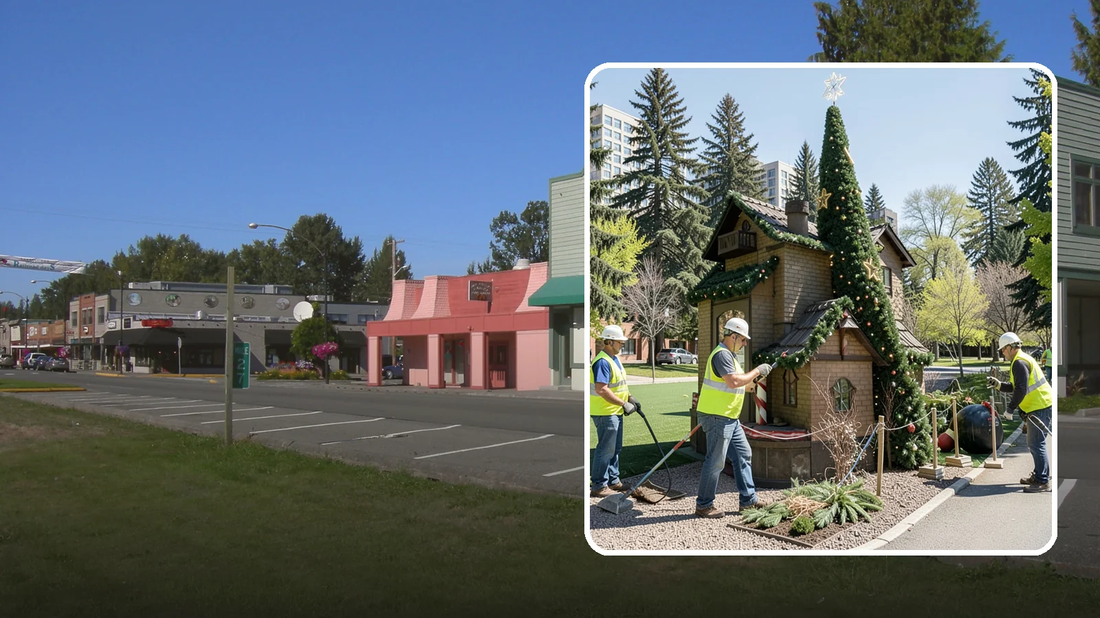 Seasonal Decorations in Snoqualmie, King County, WA - Installation and removal of seasonal decorations that bring civic spaces to life throughout the year.