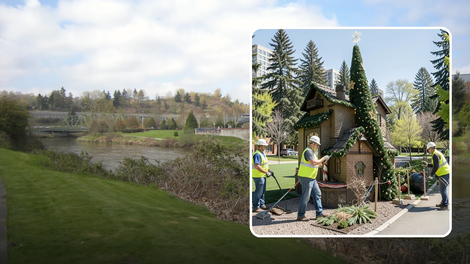 Seasonal Decorations in Tukwila, King County, WA - Installation and removal of seasonal decorations that bring civic spaces to life throughout the year.