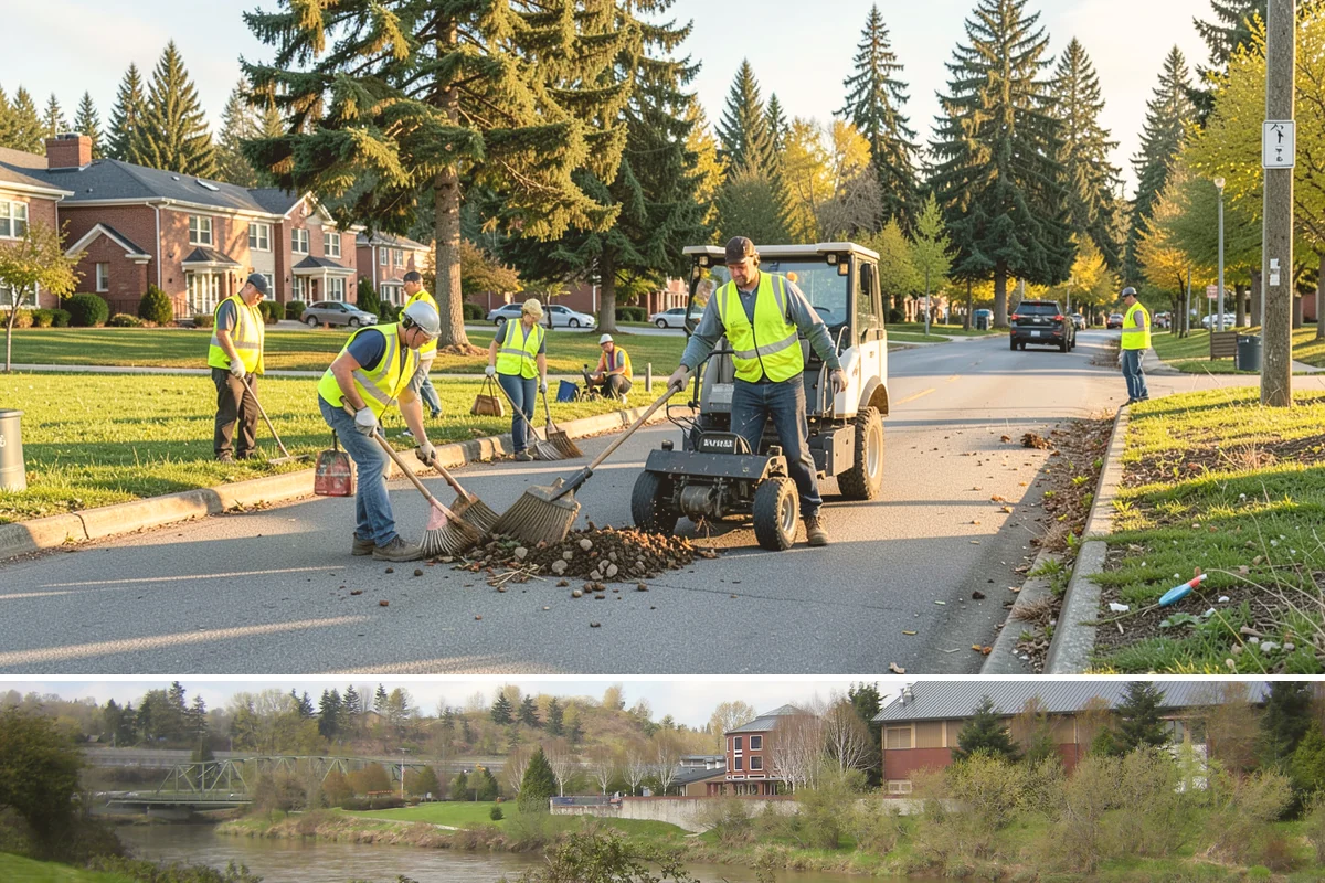 Seasonal Decorations in Tukwila, King County, WA - Seasonal decoration work concentrates in late fall for winter holidays and shifts to spring and summer civic displays through the...