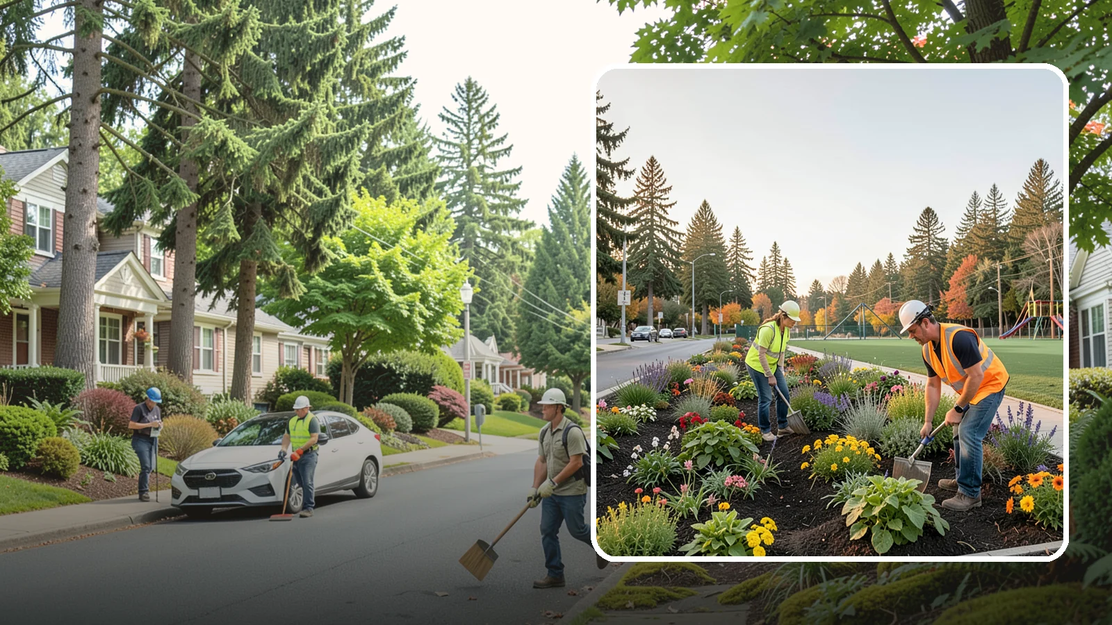 Seasonal Flower Planting in Beaux Arts Village, King County, WA - Rotating seasonal color displays that keep civic beds and containers vibrant through every season.