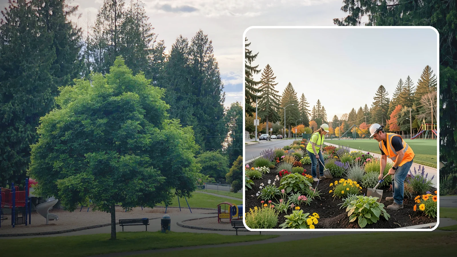 Seasonal Flower Planting in Bonney Lake, Pierce County, WA - Rotating seasonal color displays that keep civic beds and containers vibrant through every season.