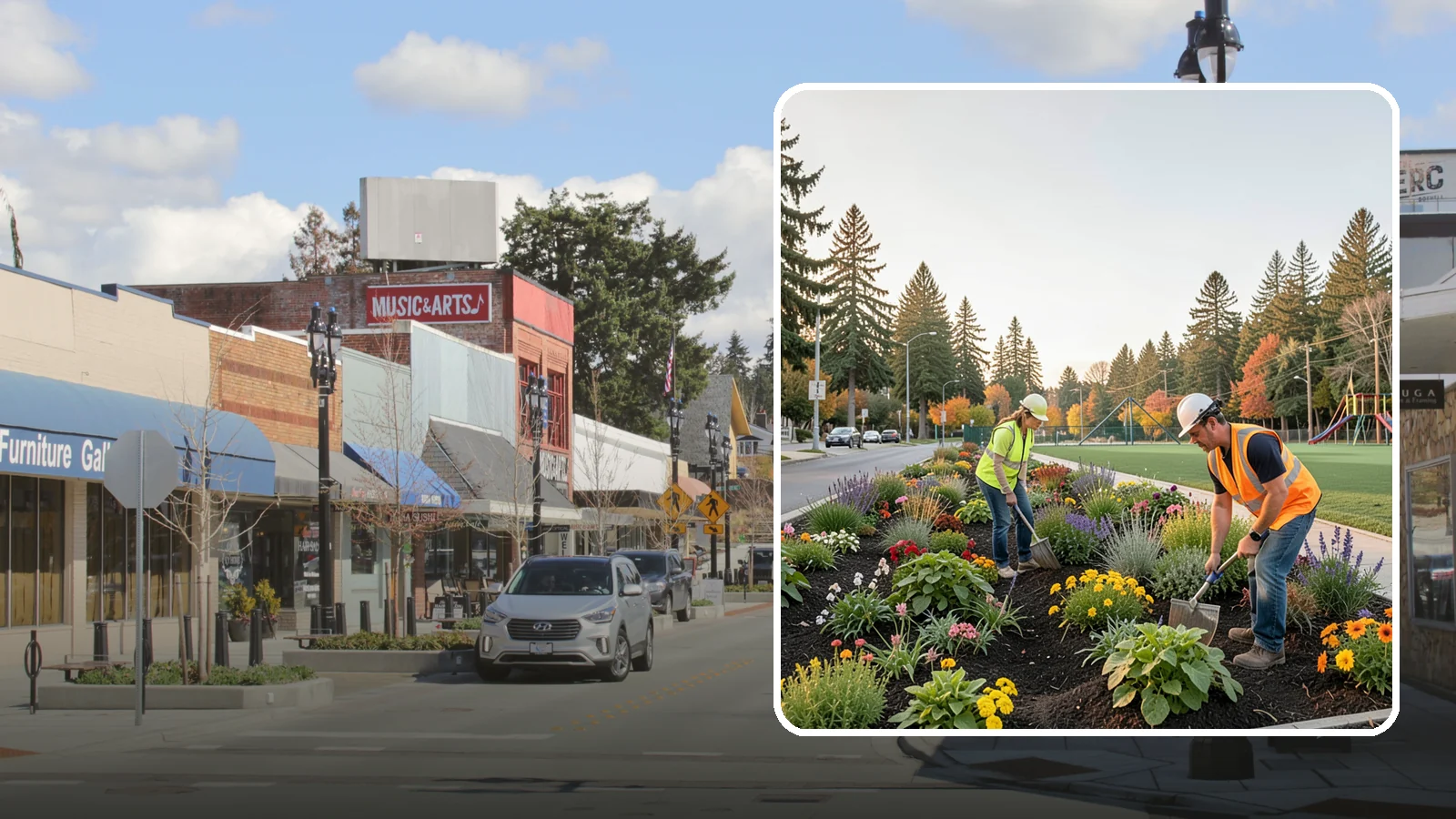 Seasonal Flower Planting in Bothell, King County, WA - Rotating seasonal color displays that keep civic beds and containers vibrant through every season.