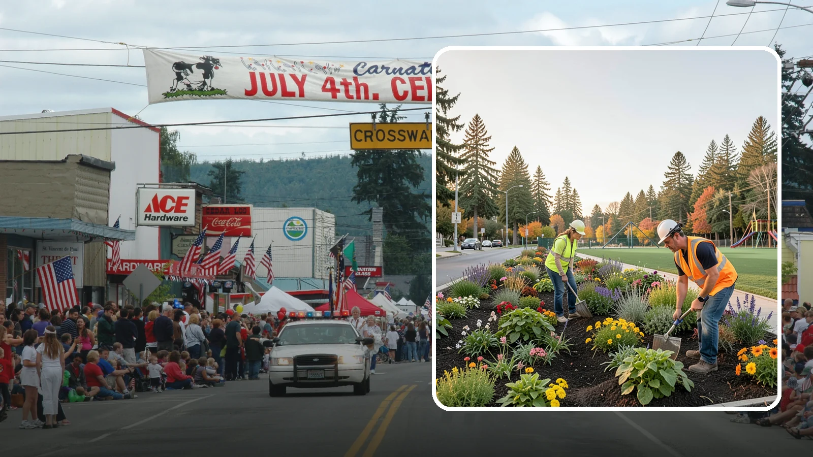 Seasonal Flower Planting in Carnation, King County, WA - Rotating seasonal color displays that keep civic beds and containers vibrant through every season.