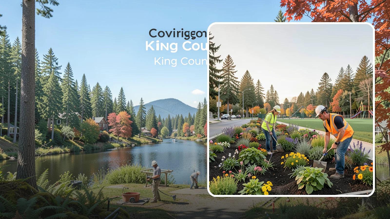 Seasonal Flower Planting in Covington, King County, WA - Rotating seasonal color displays that keep civic beds and containers vibrant through every season.