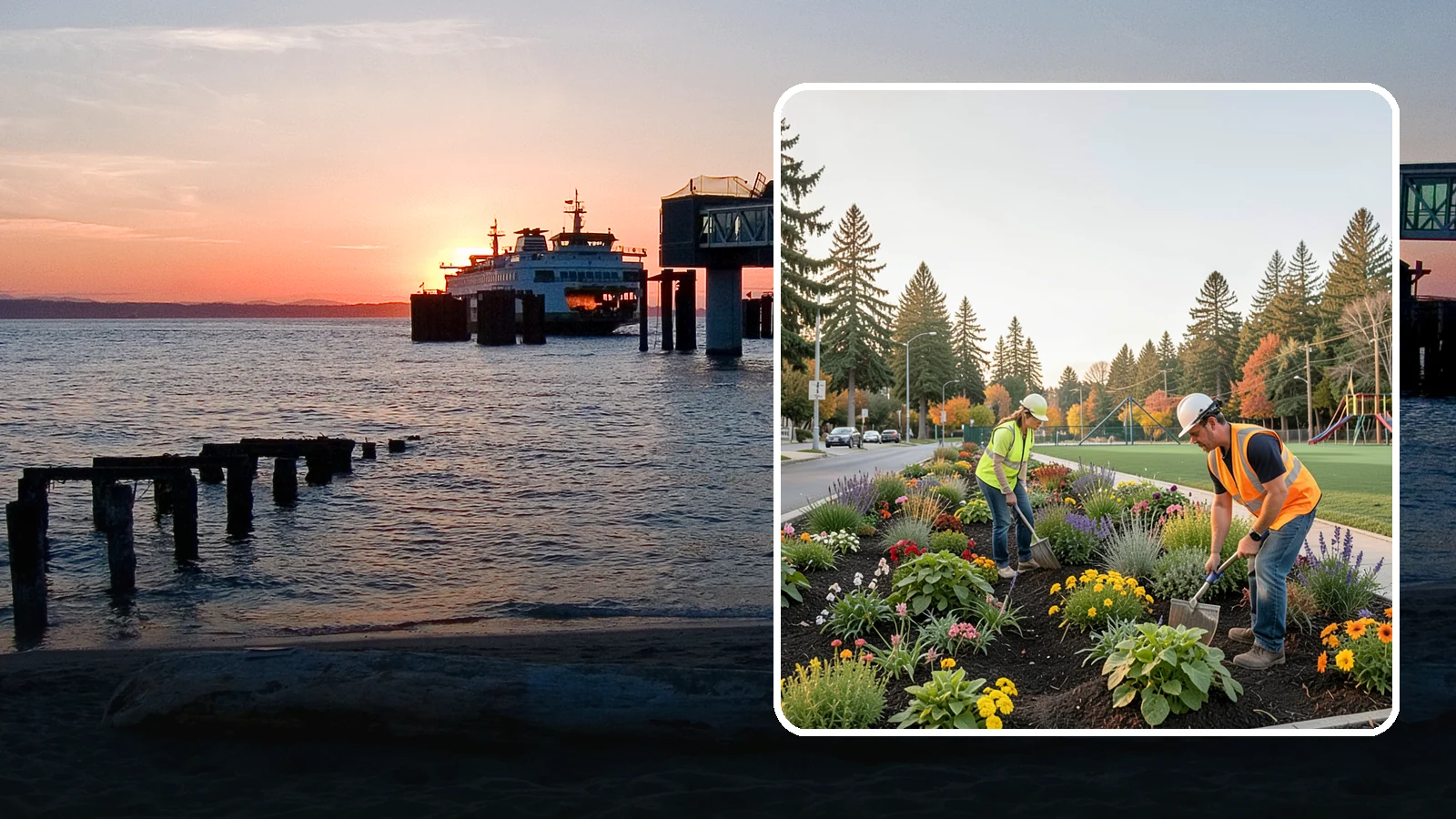 Seasonal Flower Planting in Edmonds, Snohomish County, WA - Rotating seasonal color displays that keep civic beds and containers vibrant through every season.