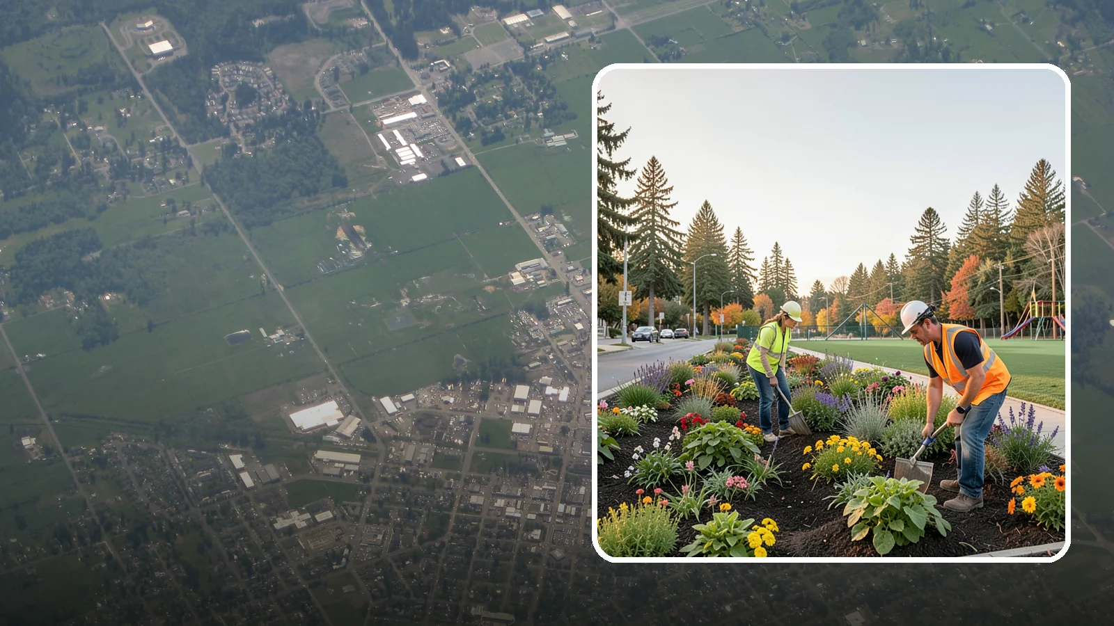 Seasonal Flower Planting in Enumclaw, King County, WA - Rotating seasonal color displays that keep civic beds and containers vibrant through every season.