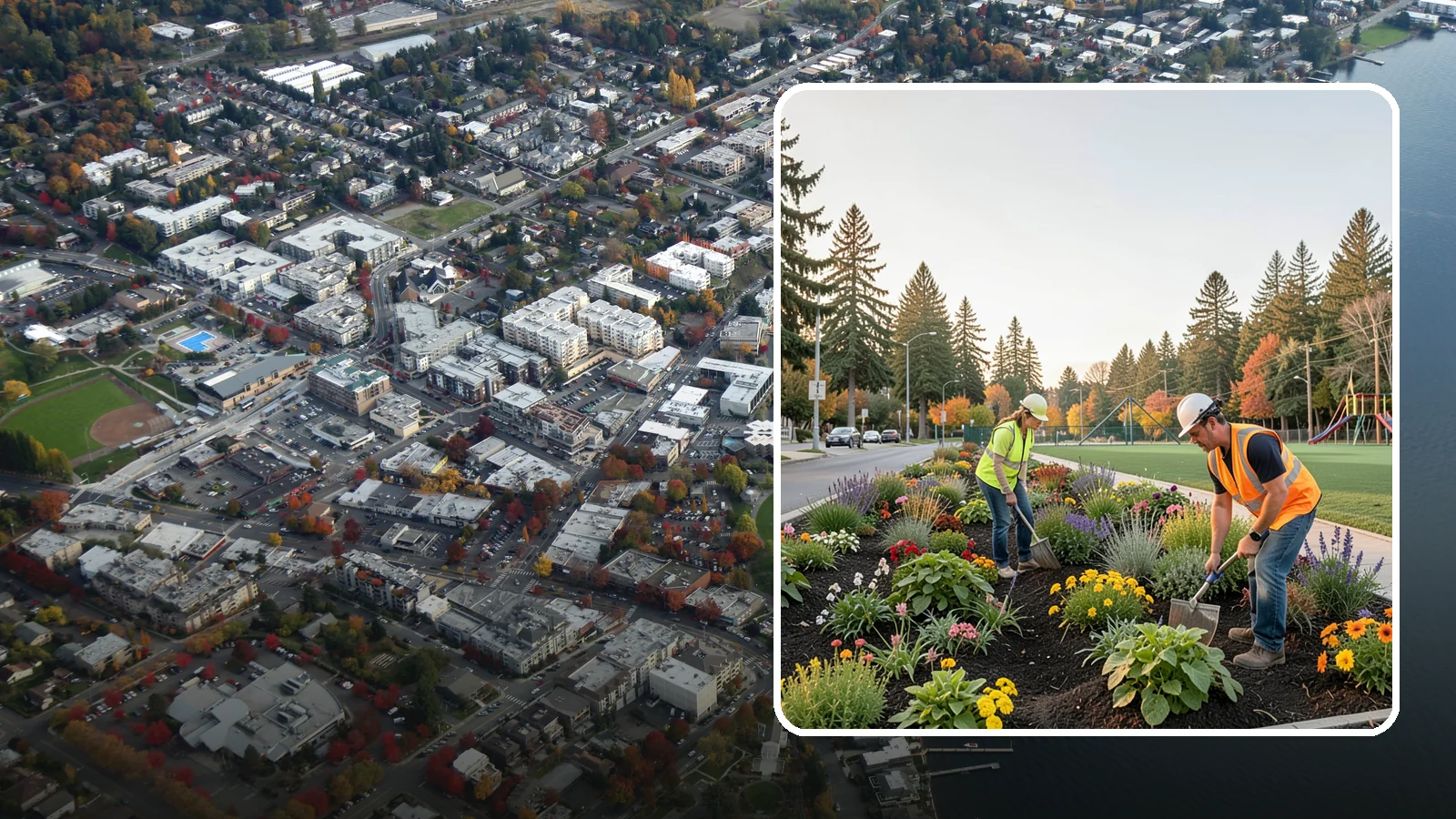 Seasonal Flower Planting in Kirkland, King County, WA - Rotating seasonal color displays that keep civic beds and containers vibrant through every season.