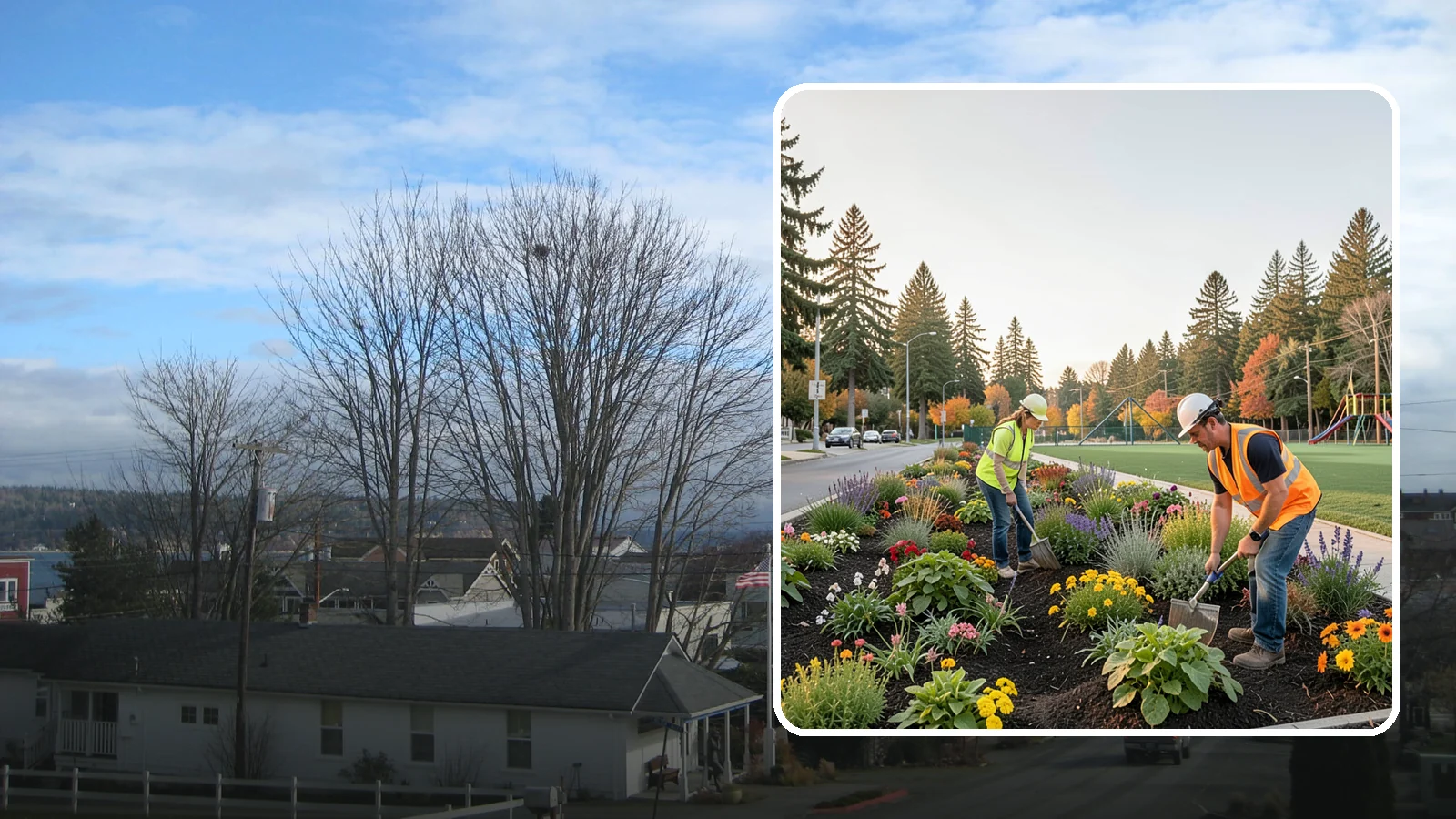 Seasonal Flower Planting in Langley, Island County, WA - Rotating seasonal color displays that keep civic beds and containers vibrant through every season.