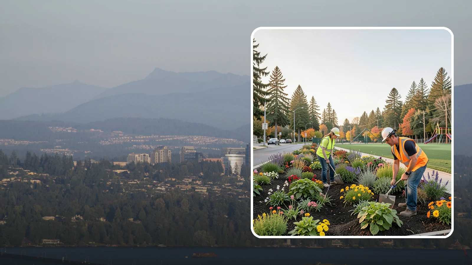 Seasonal Flower Planting in Medina, King County, WA - Rotating seasonal color displays that keep civic beds and containers vibrant through every season.