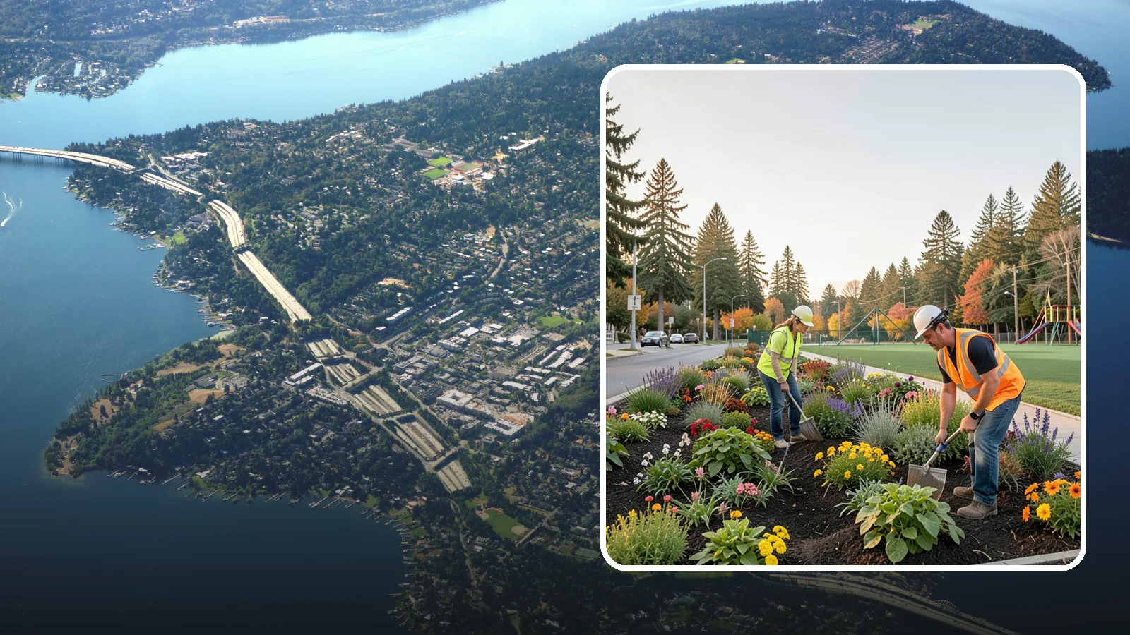 Seasonal Flower Planting in Mercer Island, King County, WA - Rotating seasonal color displays that keep civic beds and containers vibrant through every season.