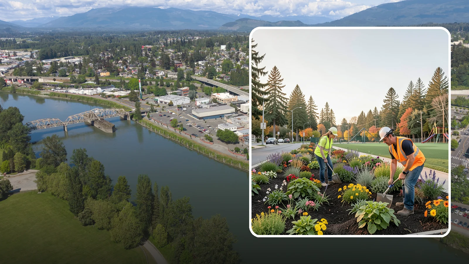 Seasonal Flower Planting in Mount Vernon, Skagit County, WA - Rotating seasonal color displays that keep civic beds and containers vibrant through every season.