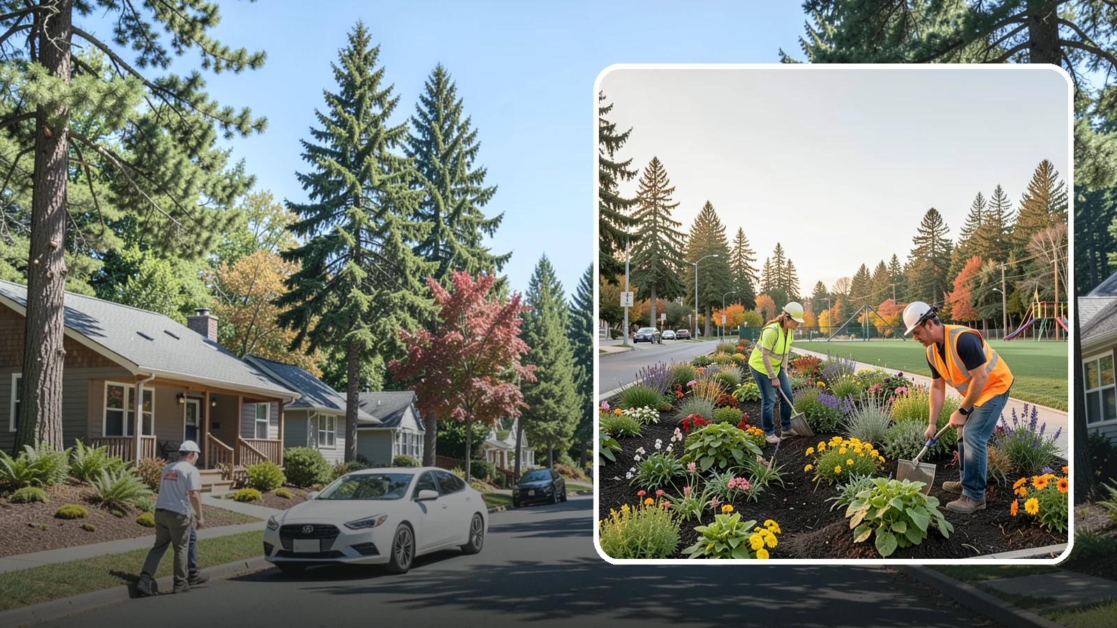 Seasonal Flower Planting in Orting, Pierce County, WA - Rotating seasonal color displays that keep civic beds and containers vibrant through every season.
