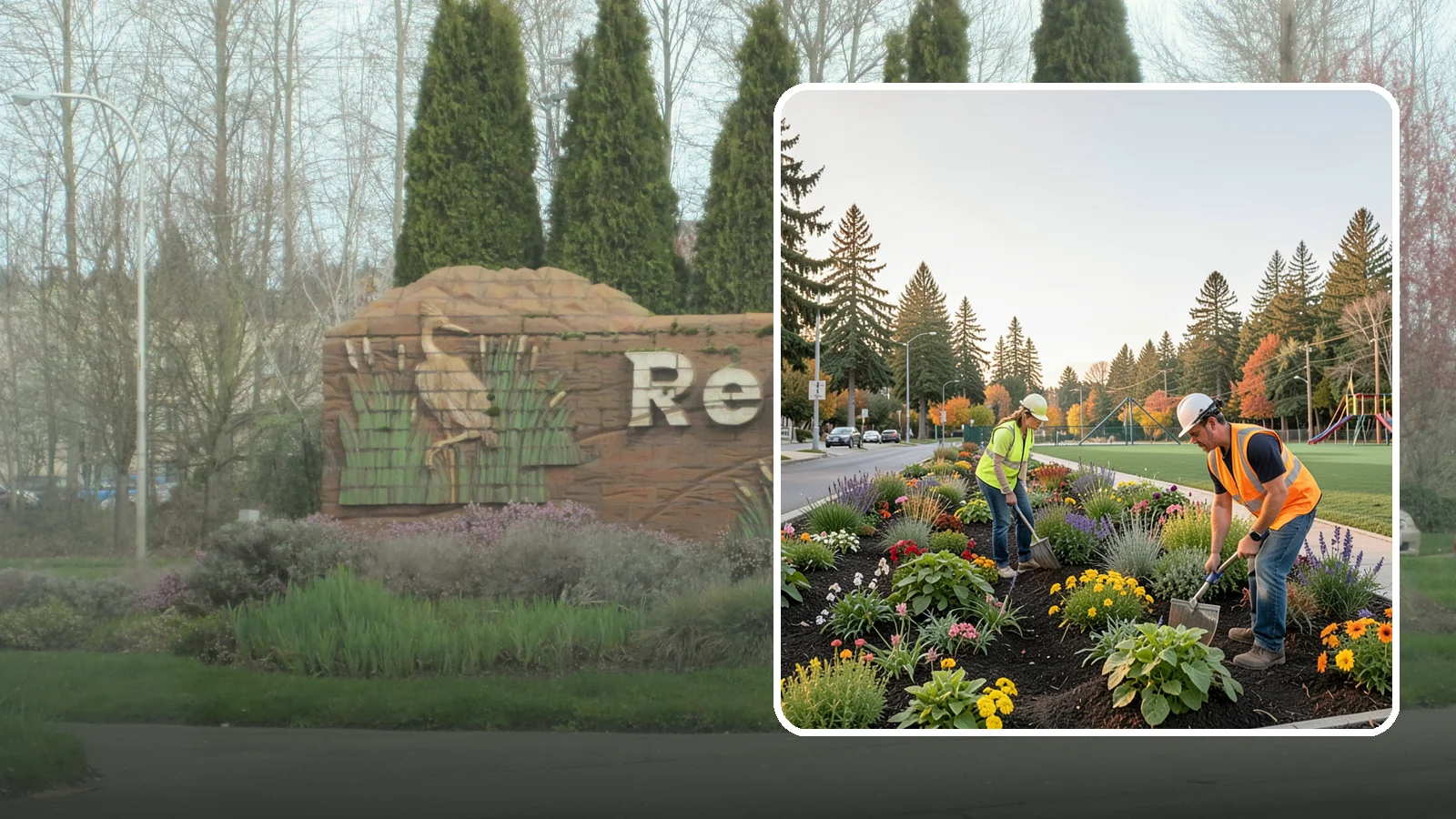 Seasonal Flower Planting in Renton, King County, WA - Rotating seasonal color displays that keep civic beds and containers vibrant through every season.