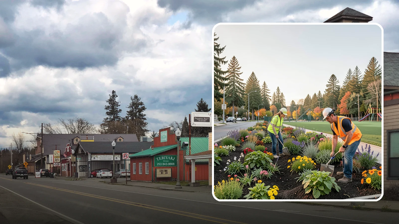 Seasonal Flower Planting in Roy, Pierce County, WA - Rotating seasonal color displays that keep civic beds and containers vibrant through every season.
