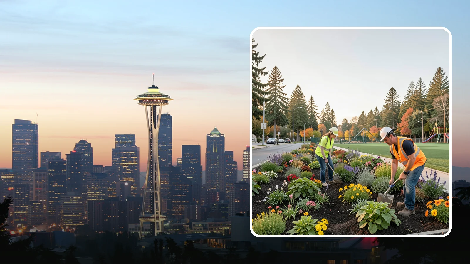 Seasonal Flower Planting in Seattle, King County, WA - Rotating seasonal color displays that keep civic beds and containers vibrant through every season.