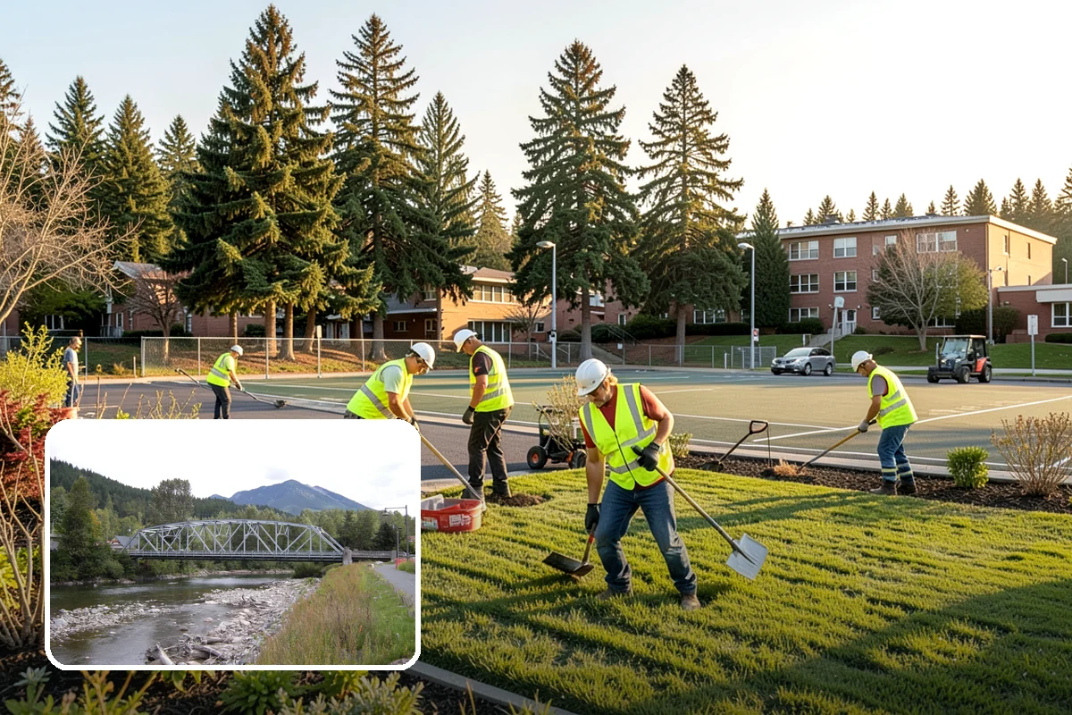 Seasonal Flower Planting in Skykomish, King County, WA - Continuous seasonal color at high-visibility locations