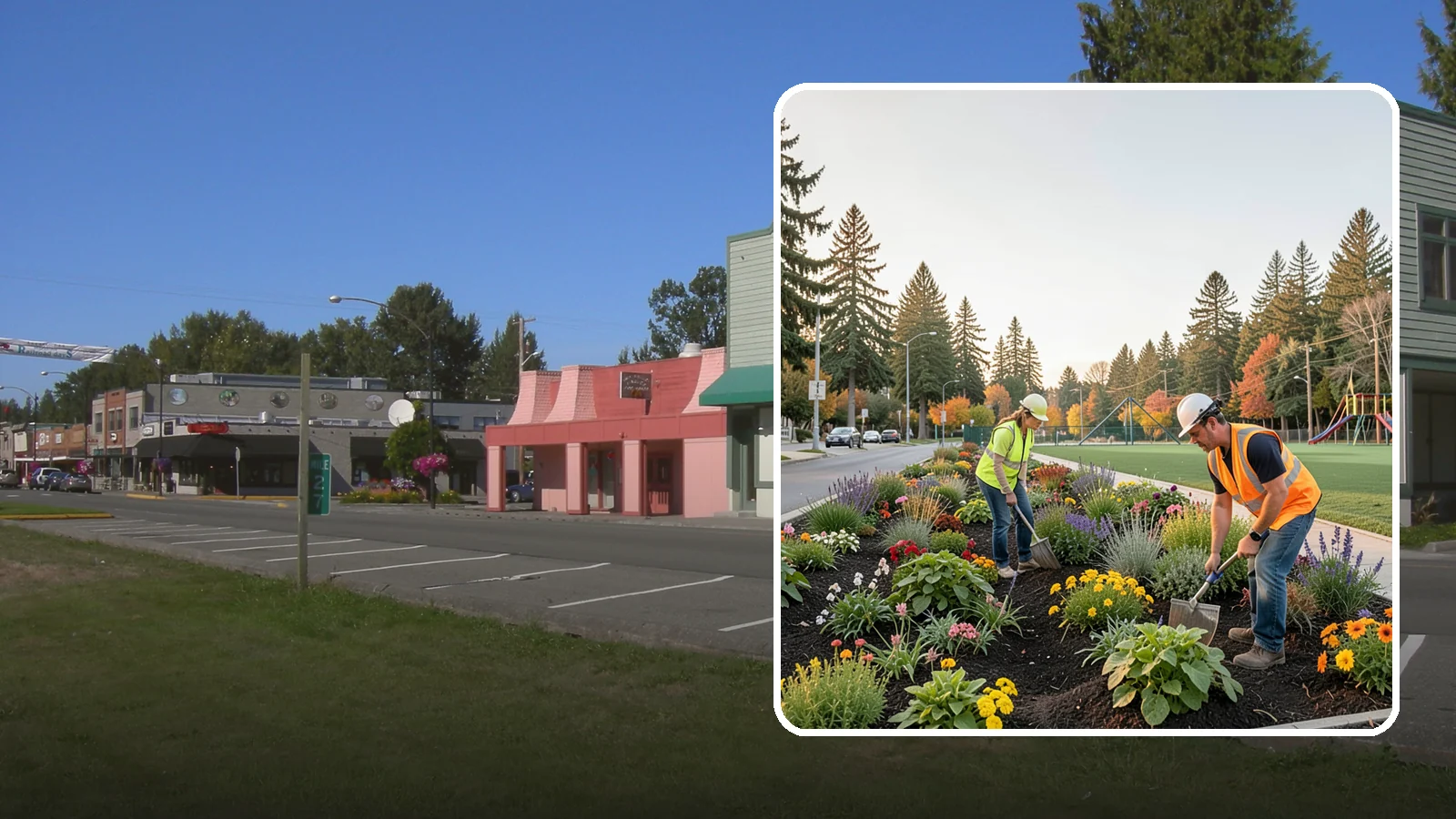 Seasonal Flower Planting in Snoqualmie, King County, WA - Rotating seasonal color displays that keep civic beds and containers vibrant through every season.