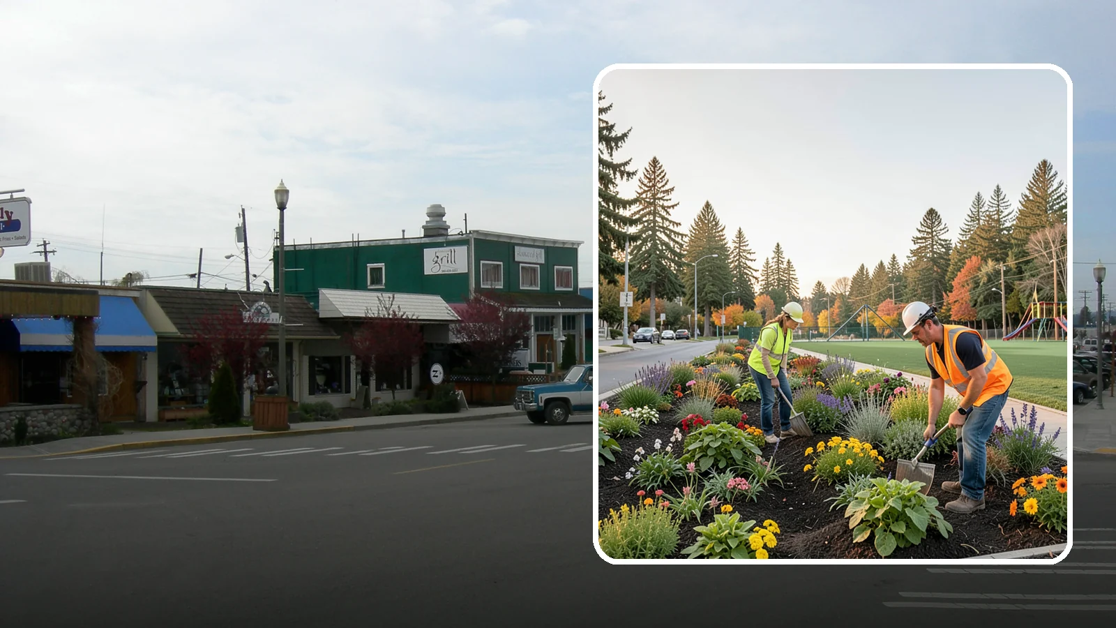 Seasonal Flower Planting in Stanwood, Snohomish County, WA - Rotating seasonal color displays that keep civic beds and containers vibrant through every season.