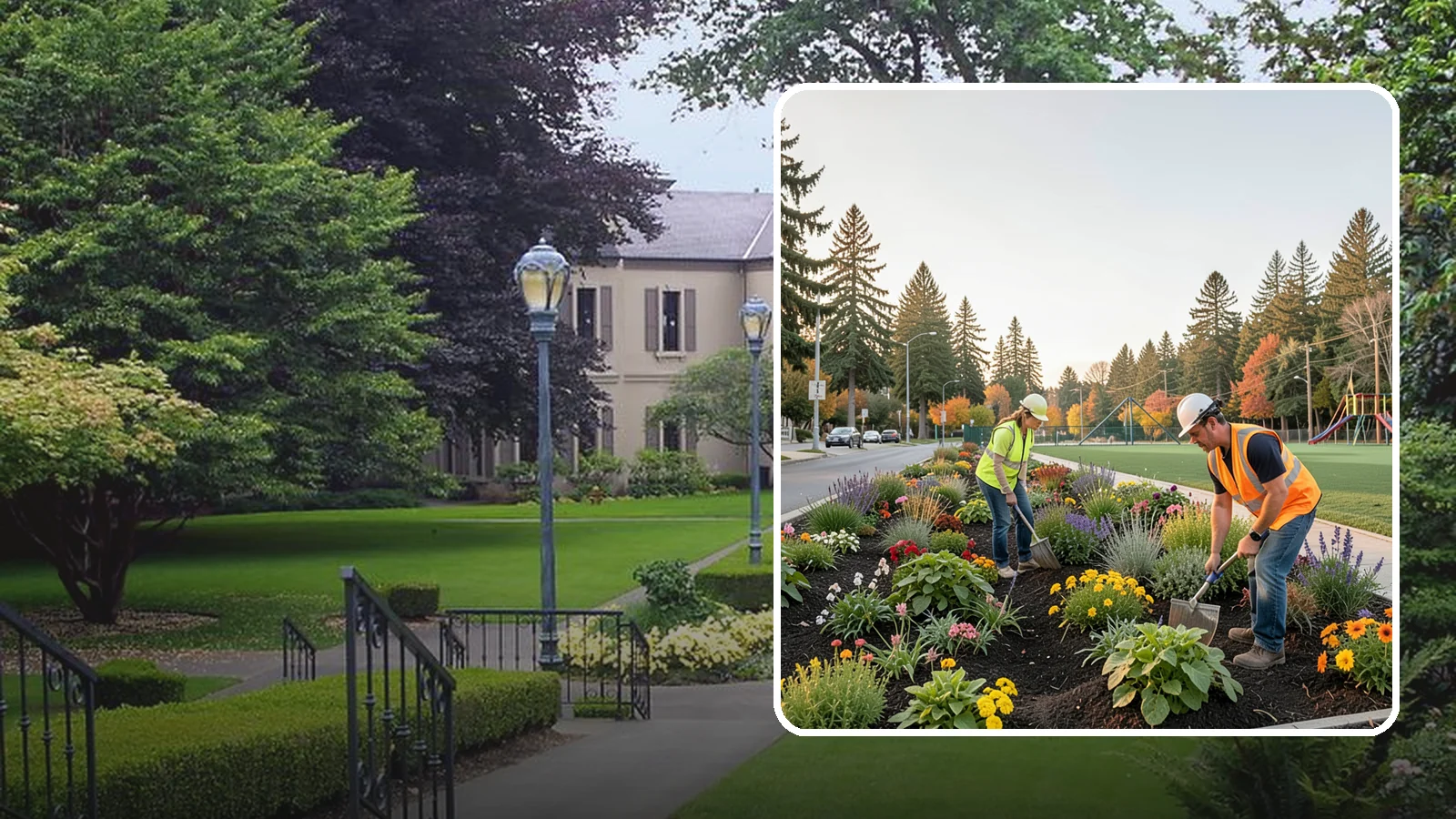 Seasonal Flower Planting in Woodinville, King County, WA - Rotating seasonal color displays that keep civic beds and containers vibrant through every season.