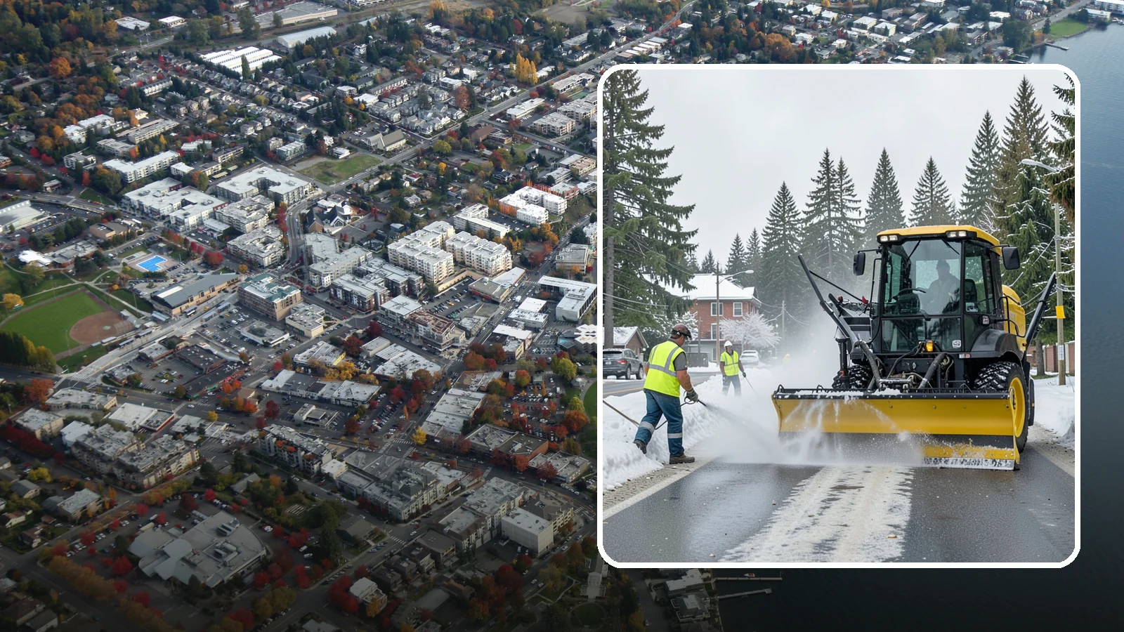 Seasonal Snow Removal Contract in Kirkland, King County, WA - A full-season snow and ice contract giving agencies predictable coverage, budgeting, and accountability.