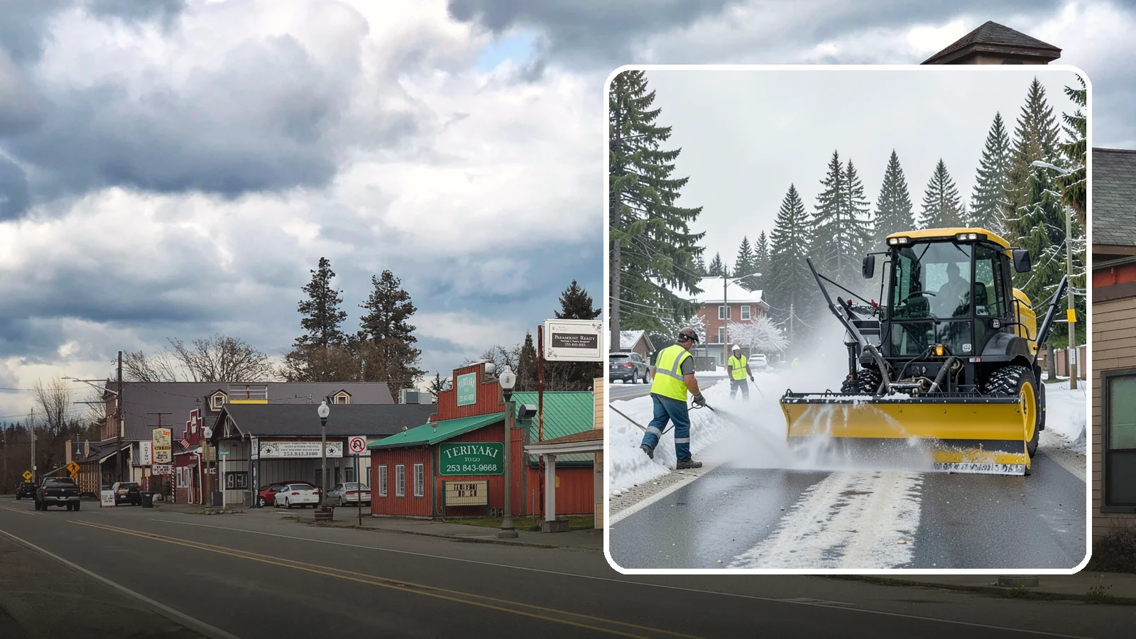 Seasonal Snow Removal Contract in Roy, Pierce County, WA - A full-season snow and ice contract giving agencies predictable coverage, budgeting, and accountability.