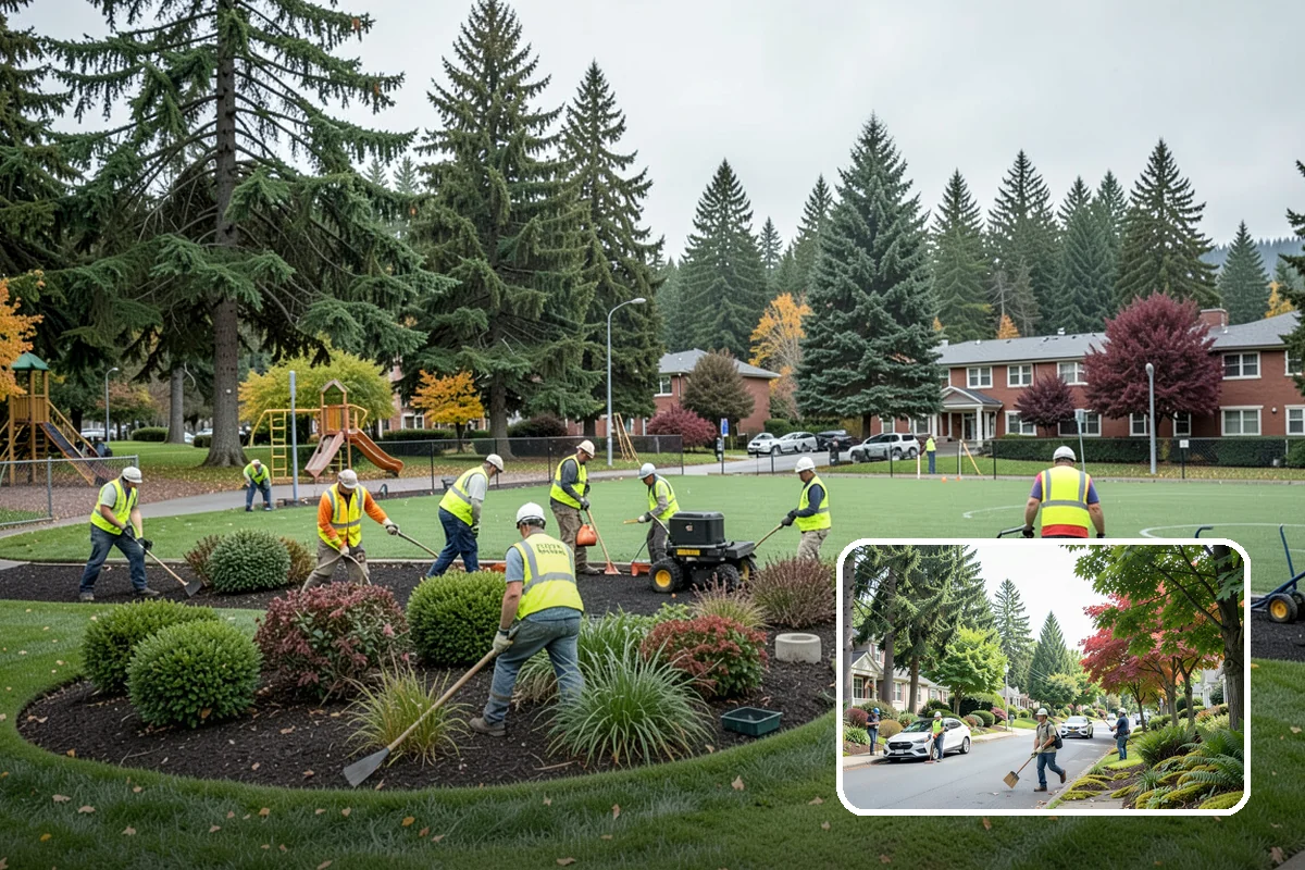 Senior Center Grounds Maintenance in Beaux Arts Village, King County, WA - Heightened focus on slip, trip, and fall hazards