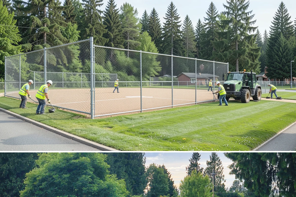 Senior Center Grounds Maintenance in Bonney Lake, Pierce County, WA - Moss and leaf removal on walkways is most critical through the wet months from October to March.