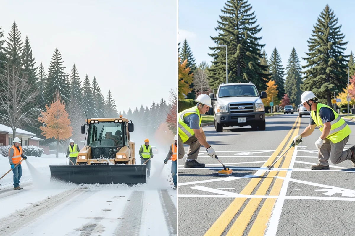 Senior Center Grounds Maintenance in Buckley, Pierce County, WA - Assess walkways and entrances for mobility and slip hazards