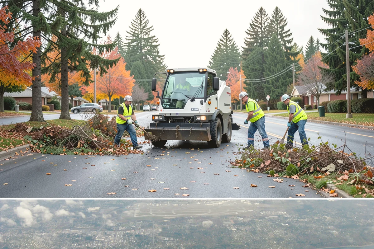 Senior Center Grounds Maintenance in Burien, King County, WA - Moss and leaf removal on walkways is most critical through the wet months from October to March.