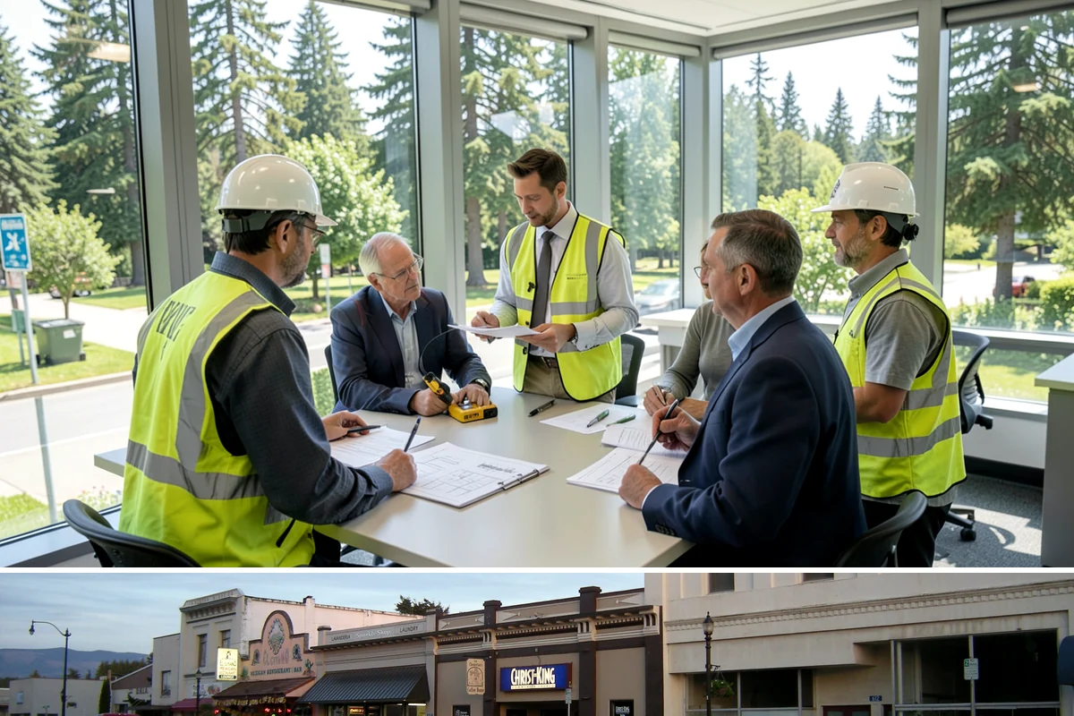 Senior Center Grounds Maintenance in Burlington, Skagit County, WA - Moss and leaf removal on walkways is most critical through the wet months from October to March.