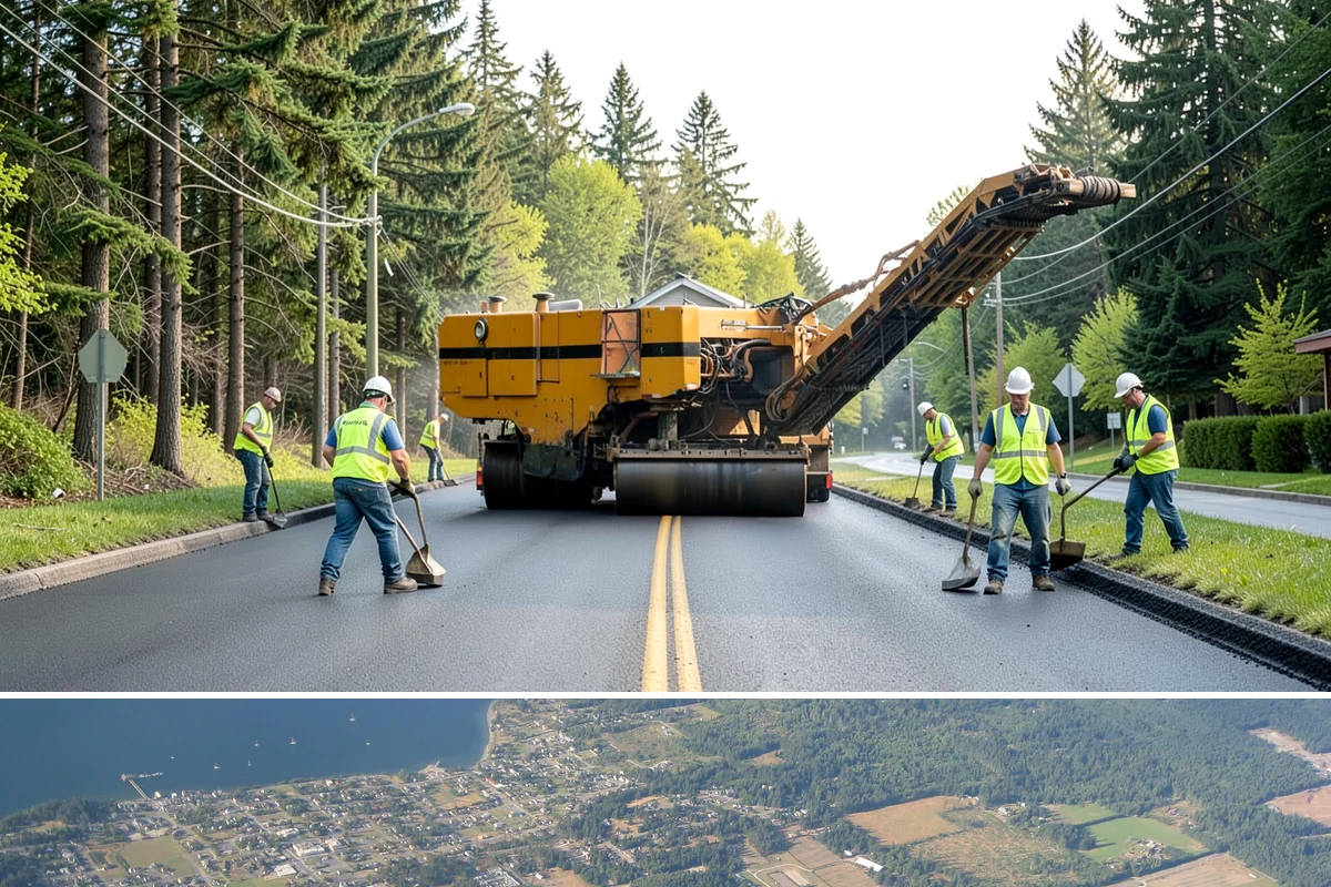 Senior Center Grounds Maintenance in Coupeville, Island County, WA - Moss and leaf removal on walkways is most critical through the wet months from October to March.