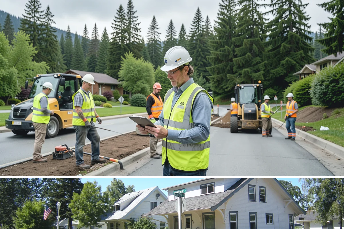 Senior Center Grounds Maintenance in DuPont, Pierce County, WA - Moss and leaf removal on walkways is most critical through the wet months from October to March.