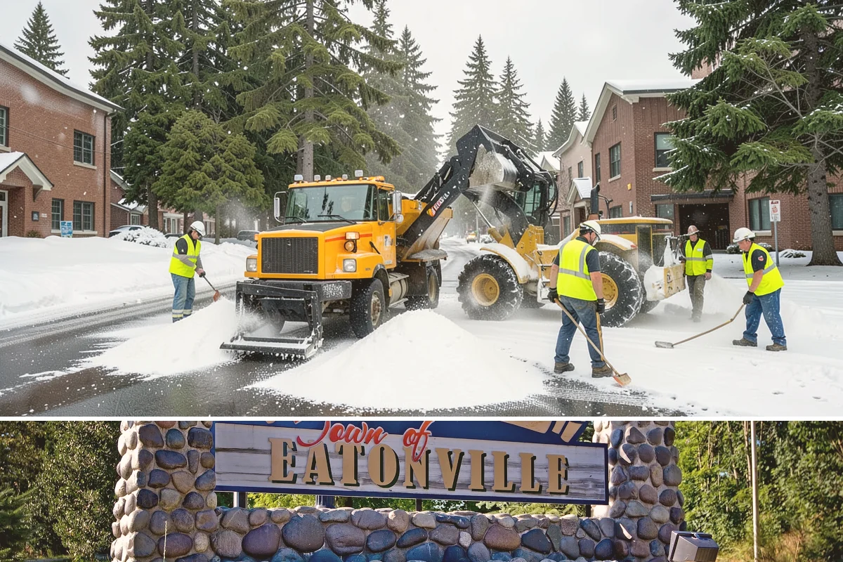 Senior Center Grounds Maintenance in Eatonville, Pierce County, WA - Moss and leaf removal on walkways is most critical through the wet months from October to March.