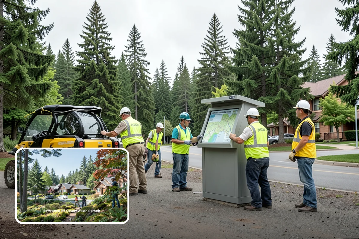 Senior Center Grounds Maintenance in Edgewood, Pierce County, WA - Heightened focus on slip, trip, and fall hazards
