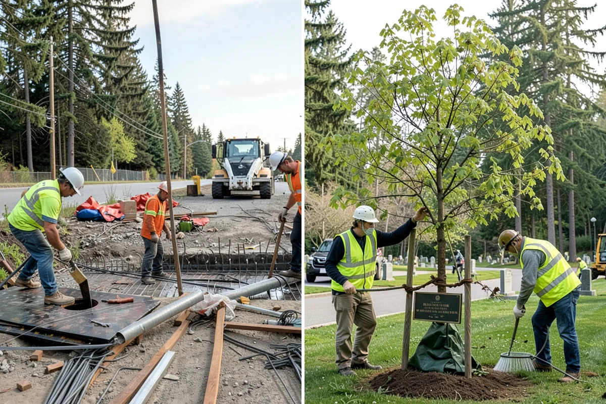 Senior Center Grounds Maintenance in Gig Harbor, Pierce County, WA - Assess walkways and entrances for mobility and slip hazards